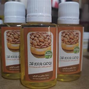 روغن بادام تلخ، جهت نرمی مو، پیشگیری از طاسی، تقویت ساقه مو، جهت نرمی پوست های آسیب دیده بر اثر سرمازدگی، درجه یک و خالص