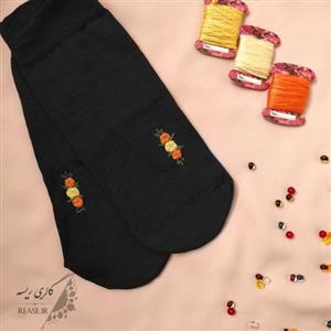 جوراب گلدوزی شده با دست پنتی تراکم 120