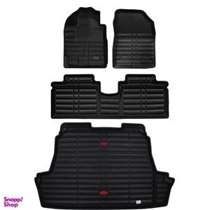 کفپوش سه بعدی خودرو بابل کارپت مدل چرمی مناسب برای شاهین به همراه کفپوش صندوق خودرو