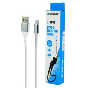 کابل شارژ کوتاه تایپ سی Kingstar طول 25 سانتی متر