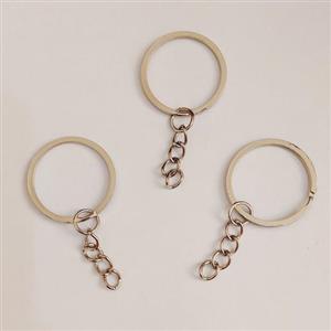 حلقه جاکلیدی نقره ای خام