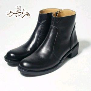 نیم بوت چرم طبیعی زنانه دستدوز(مدل ناتالی)