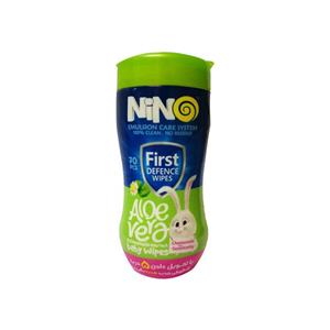 دستمال مرطوب نینو مدل عصاره آلوئه ورا بسته 70 عددی Nino Cleanser Baby Wipes