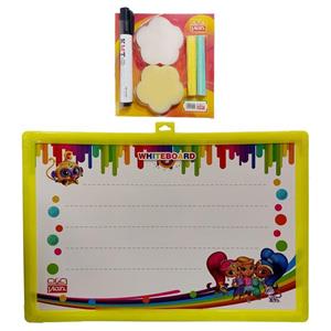 تخته وایت بورد ویان مدل EB75-Shimmer-Shine سایز 45 × 30 سانتی‌متر به همراه پاکن و ماژیک و گچ
