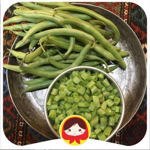لوبیا سبز خرد شده ریز تازه 1000 گرمی