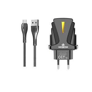 شارژر دیواری موکسوم مدل HC37 به همراه کابل تبدیل USB-C