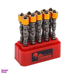 سری پیچ گوشتی دو سر چهار سو سامکو مدل مغناطیسی کد YP-010 مجموعه 10 عددی