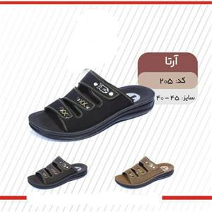 پک 2 عددی صندل طبی مردانه و دمپایی مدل آرتا کد 1543