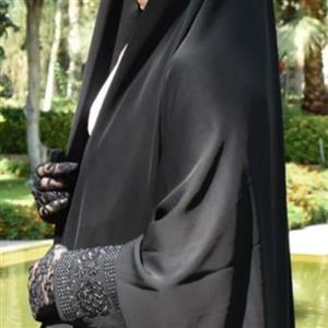چادر مشکی دانشجویی مچدار نگینی جنس کن کن ندا  