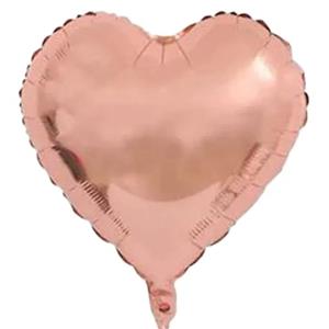 بادکنک فویلی قلب رزگلد