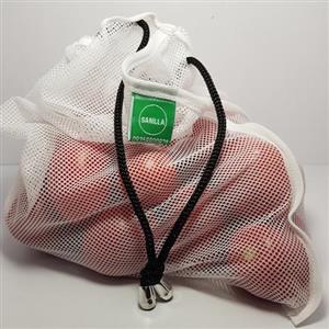 ست 6عددی کیسه توری پارچه ای نرم  میوه و تره بار در شش رنگ\n سایز 30در40