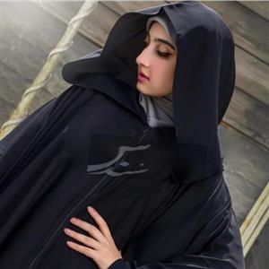 چادر عبا شنلی کلاهدار مدل بارانا ابریشم لاکچری