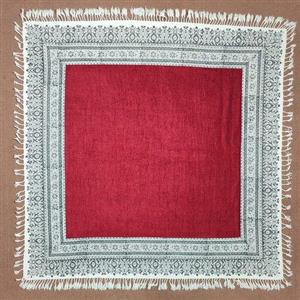 رومیزی مخمل قلمکار ی اعلاء رنگ قرمز سایز 100×100