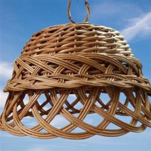 لوستر نیمکره سنتی حصیری بزرگ مروار تیناتضمین کیفی 40در30  1300g