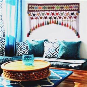 پرده آویز گلیمی دستبافت سردری سنتی نخ پشم اعلا ورنگ ثابت در ابعاد رنگ مدل سفارشی