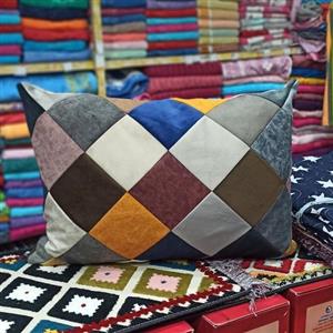 روبالشتی مخملی تیکه دوزی 2عددی سایز 70/50
