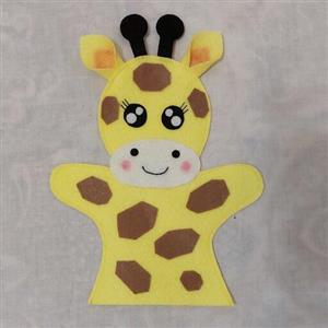 عروسک دستکشی نمایشی زرافه نمدی