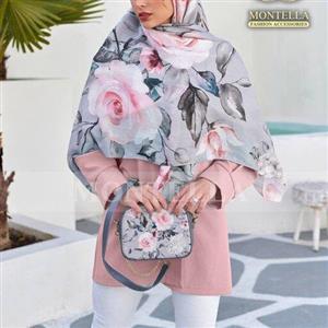 ست کیف و روسری یا شال طرح رزا برند مونتلا -