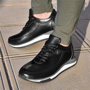 کتونی طبی چرم مردانه اسپرت اداری میهمانی پیاده روی ایستادنهای طولانی مدت سبک وراحت تمام چرم طبیعی گواشیر مدل اس