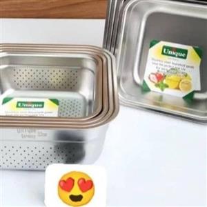 لگن و آبکش 4 تایی یونیک