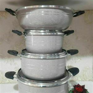 ست قابلمه  گرنیتی7پارچه گرانتی ساده 690لانه زنبوری730