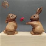 مجسمه چوبی خرگوش‌های عاشق/ کادویی و هدیه/ اچ وود