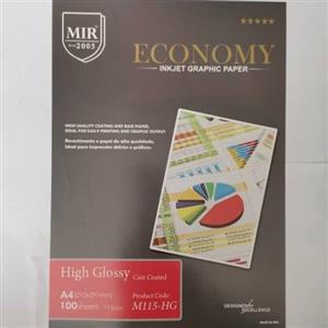 کاغذ فتو گلاسه 115گرم 100برگ میر