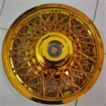 قالپاق کالسکه ای پیکان پیکان وانت طلایی رنگ مدل پره ای سیمی توری کالسکی سکه خورشیدی فابریکی دوررینگ 13 دورسفید هانکوک