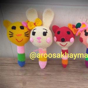 جغجغه با دسته ی استوانه ای ساده  قابل بافت در مدل های مختلف مثل ف