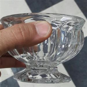 🌟🌟🌟🌟🌟🌟کاسه 12 عددی پایه دار بلور کریستال  ایس  جهت سرو اجیل ، ژله ، بستنی در مجالس و مهمانیها