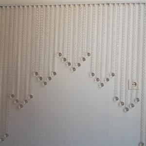 پرده کریستال و آویز  برای یک متر پرده
