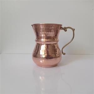 پارچ شکمی مسی دسته برنجی نانو شده تک نفره اشراق