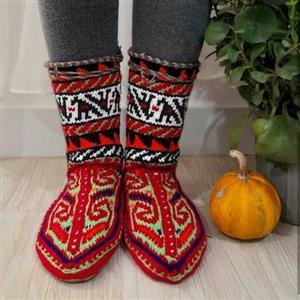 پاپوش جوراب کوهنوردی مسافرتی دستبافت