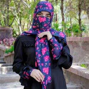 روسری و ساق حریر سفارشی عرض 120 مجلسی برند تبسم قواره دار