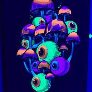 تابلو بلک لایت با طرح چشم سایز 20 در 30 سانتی متر Blacklight