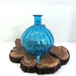 بطری آب خورشیدی دستساز رنگ ثابت بطری آبی سولار واتر  هنر شیشه گری صنایع دستی