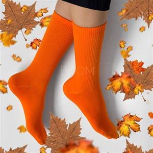 جوراب ساقدار ساده کش انگلیسی نخ پنبه فری سایز - کد رنگی 18