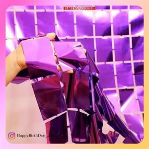 پرده متالایز دیسکویی بنفش
