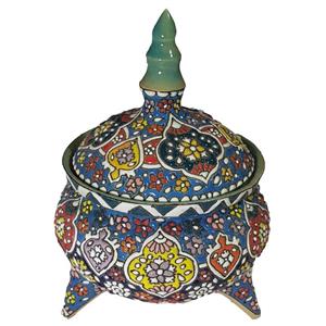 شکلات خوری سفالی لازاپونی طرح مینا کاری کد 59 شکلات خوری سفالی لازاپونی طرح مینا کاری کد 59