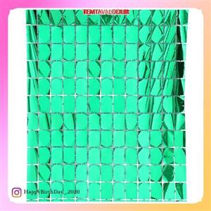 پرده متالایز دیسکویی سبز