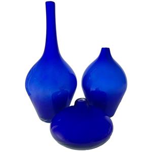 گلدان شیشه ای شیانچی طرح سالونگ مجموعه 3 عددی سایز بزرگ
