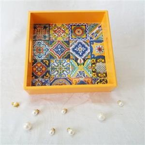 سینی چوبی سنتی دست ساز دکوپاژ (کد4)