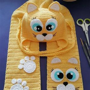 شال و کلاه گربه ای دستبافت گالری آفتابگردون