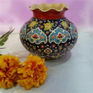 گلدان تنگی میناکاری 