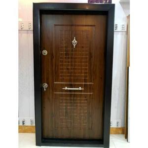 درب ضد سرقت مدل دو قاب  cnc روکش پی وی سی