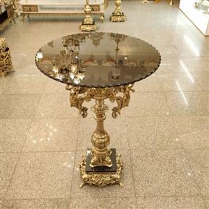 میز خاطره برنز طرح چهار فرشته پایه سنگی ( میز تلفن برنجی )