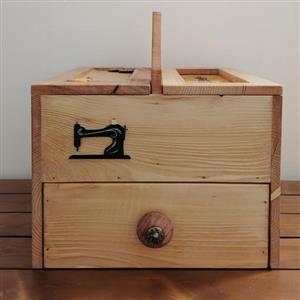 جعبه خیاطی چوبی کشویی 