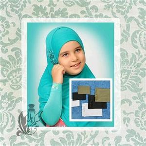 مقنعه شکوفه دار دخترانه