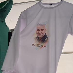 تی شرت سفید اندازه 55 با طرح سردار دل ها ویژه دوستداران سردار