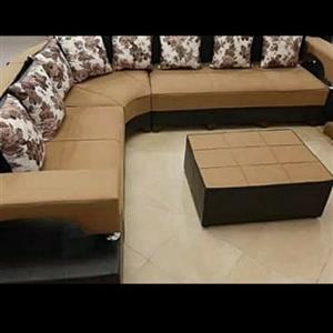 مبل ال دسته دوبل 7نفره (کاناپه) پارچه مسکو